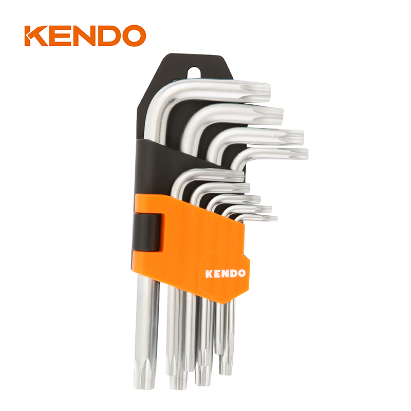 Juego de llaves Torx de brazo largo de brazo estándar de 9 piezas