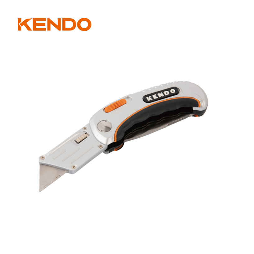 Cuchillo para uso general plegable de hoja doble de gama alta con cuerpo de aleación de zinc con hoja retráctil para múltiples funciones